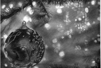 Christmas bauble in graphite